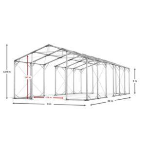 6x30 méter moduláris gyorssátor, sátorcsarnok - Image 4