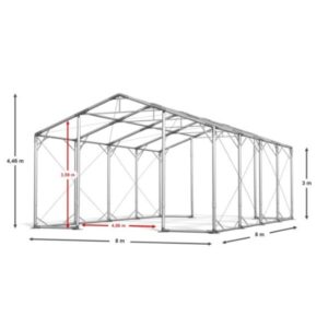 8x8 méter moduláris gyorssátor, sátorcsarnok - Image 3